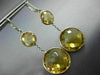EXTRA LARGE 36.0CT AAA CITRINE 14K YELLOW GOLD ROUND LEVER BACK HANGING EARRINGS