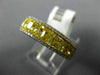 ESTATE WIDE 2.61CT WHITE & FANCY YELLOW DIAMOND 18K 2 TONE GOLD ANNIVERSARY RING