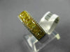 ESTATE WIDE 2.61CT WHITE & FANCY YELLOW DIAMOND 18K 2 TONE GOLD ANNIVERSARY RING