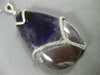 EXTRA LARGE 55.88CT DIAMOND & AAA AMETHYST 14KT WHITE GOLD 3D PEAR SHAPE PENDANT