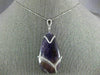 EXTRA LARGE 55.88CT DIAMOND & AAA AMETHYST 14KT WHITE GOLD 3D PEAR SHAPE PENDANT
