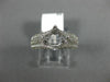 WIDE 1.01CT DIAMOND 14KT WHITE GOLD 3D 4 PRONG FLOWER SEMI MOUNT ENGAGEMENT RING