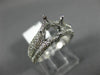 WIDE 1.01CT DIAMOND 14KT WHITE GOLD 3D 4 PRONG FLOWER SEMI MOUNT ENGAGEMENT RING