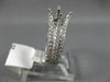 WIDE 1.01CT DIAMOND 14KT WHITE GOLD 3D 4 PRONG FLOWER SEMI MOUNT ENGAGEMENT RING