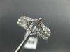 WIDE 1.01CT DIAMOND 14KT WHITE GOLD 3D 4 PRONG FLOWER SEMI MOUNT ENGAGEMENT RING