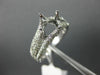 WIDE 1.01CT DIAMOND 14KT WHITE GOLD 3D 4 PRONG FLOWER SEMI MOUNT ENGAGEMENT RING