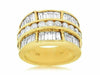 ESTATE WIDE 2.90CT DIAMOND 14K WHITE GOLD SEMI ETERNITY WEDDING ANNIVERSARY RING