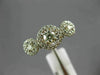 ESTATE WIDE .61CT DIAMOND 14KT WHITE GOLD 3 STONE HALO PAST PRESENT FUTURE RING