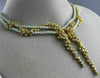GIA 26.96CT WHITE & PINK DIAMOND 18KT 2 TONE GOLD 3D DOUBLE ROW LARIAT NECKLACE