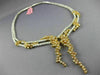 GIA 26.96CT WHITE & PINK DIAMOND 18KT 2 TONE GOLD 3D DOUBLE ROW LARIAT NECKLACE