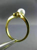 ESTATE WIDE .05CT DIAMOND & AAA SOUTH SEA PEARL 14KT YELLOW GOLD 3D RING #26328