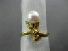 ESTATE WIDE .05CT DIAMOND & AAA SOUTH SEA PEARL 14KT YELLOW GOLD 3D RING #26328