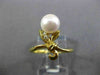 ESTATE WIDE .05CT DIAMOND & AAA SOUTH SEA PEARL 14KT YELLOW GOLD 3D RING #26328