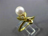 ESTATE WIDE .05CT DIAMOND & AAA SOUTH SEA PEARL 14KT YELLOW GOLD 3D RING #26328