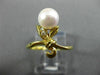 ESTATE WIDE .05CT DIAMOND & AAA SOUTH SEA PEARL 14KT YELLOW GOLD 3D RING #26328