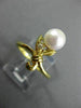 ESTATE WIDE .05CT DIAMOND & AAA SOUTH SEA PEARL 14KT YELLOW GOLD 3D RING #26328