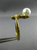 ESTATE WIDE .05CT DIAMOND & AAA SOUTH SEA PEARL 14KT YELLOW GOLD 3D RING #26328