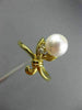 ESTATE WIDE .05CT DIAMOND & AAA SOUTH SEA PEARL 14KT YELLOW GOLD 3D RING #26328