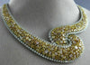GIA EXTRA LARGE 34.34CT MULTI COLOR FANCY DIAMOND 18KT 2 TONE GOLD LOVE NECKLACE