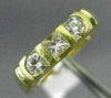 ESTATE .48CT DIAMOND 14KT YELLOW GOLD 3 STONE ROUND & PRINCESS FLAT RING #1634