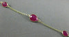 ESTATE 4.86CT AAA RUBY 14KT YELLOW GOLD PEAR SHAPE OVAL BY THE YARD FUN BRACELET