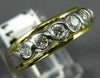 ESTATE .50CT DIAMOND 14KT WHITE & YELLOW GOLD 7 STONE INFINITY BEZEL RING #9674