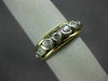 ESTATE .50CT DIAMOND 14KT WHITE & YELLOW GOLD 7 STONE INFINITY BEZEL RING #9674