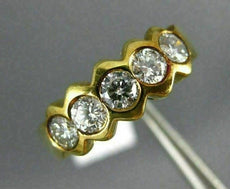 ESTATE .45CT DIAMOND 14KT YELLOW GOLD SEMI BEZEL WEDDING ANNIVERSARY RING #19027