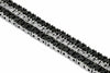 ESTATE WIDE 5.32CT WHITE & BLACK DIAMOND 14K WHITE GOLD 3D 3 ROW TENNIS BRACELET