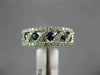 WIDE 1.30CT DIAMOND & AAA SAPPHIRE 14KT WHITE GOLD 3D DIAGONAL ANNIVERSARY RING