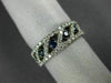 WIDE 1.30CT DIAMOND & AAA SAPPHIRE 14KT WHITE GOLD 3D DIAGONAL ANNIVERSARY RING