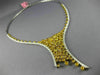 GIA LARGE 14.86CT WHITE & INTENSE FANCY YELLOW DIAMOND 18KT 2 TONE GOLD NECKLACE