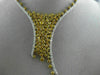 GIA LARGE 14.86CT WHITE & INTENSE FANCY YELLOW DIAMOND 18KT 2 TONE GOLD NECKLACE