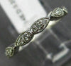 ESTATE .20CT DIAMOND 14KT WHITE GOLD 3D TEAR DROP SEMI ETERNITY ANNIVERSARY RING