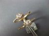 ESTATE WIDE .56CT DIAMOND 18KT ROSE GOLD PEAR SHAPE CRISS CROSS LEAF FUN RING