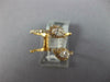 ESTATE WIDE .56CT DIAMOND 18KT ROSE GOLD PEAR SHAPE CRISS CROSS LEAF FUN RING