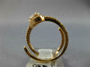 ESTATE WIDE .56CT DIAMOND 18KT ROSE GOLD PEAR SHAPE CRISS CROSS LEAF FUN RING