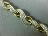 ESTATE WIDE AND LONG 2.0CT DIAMOND 14KT YELLOW GOLD 3D INFINITY TENNIS BRACELET