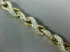 ESTATE WIDE AND LONG 2.0CT DIAMOND 14KT YELLOW GOLD 3D INFINITY TENNIS BRACELET