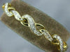 ESTATE WIDE AND LONG 2.0CT DIAMOND 14KT YELLOW GOLD 3D INFINITY TENNIS BRACELET
