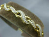 ESTATE WIDE AND LONG 2.0CT DIAMOND 14KT YELLOW GOLD 3D INFINITY TENNIS BRACELET