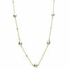 LARGE & LONG .95CT AAA TSAVORITE & SOUTH SEA PEARL 18KT YELLOW GOLD 3D NECKLACE