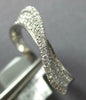 ESTATE .39CT DIAMOND 18KT WHITE GOLD 3D MULTI ROW WAVE FRIENDSHIP FUN RING