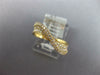 ESTATE .39CT DIAMOND 18KT YELLOW GOLD 3D MULTI ROW WAVE FRIENDSHIP FUN RING
