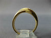 ESTATE .39CT DIAMOND 18KT YELLOW GOLD 3D MULTI ROW WAVE FRIENDSHIP FUN RING