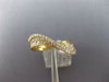 ESTATE .39CT DIAMOND 18KT YELLOW GOLD 3D MULTI ROW WAVE FRIENDSHIP FUN RING