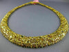 EXTRA LARGE GIA 85.27CT MULTI COLOR FANCY DIAMOND 18KT YELLOW GOLD LOVE NECKLACE