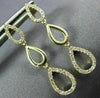 ESTATE .20CT DIAMOND 14K YELLOW GOLD CLASSIC PEAR SHAPE JOURNEY HANGING EARRINGS