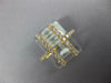 ESTATE WIDE .39CT DIAMOND 18KT YELLOW GOLD 3D DOUBLE BAR FRIENDSHIP FUN RING