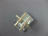 ESTATE WIDE .39CT DIAMOND 18KT YELLOW GOLD 3D DOUBLE BAR FRIENDSHIP FUN RING